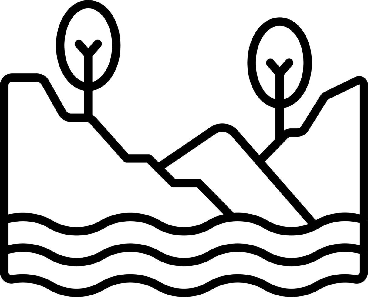 Lake Icon Style vector