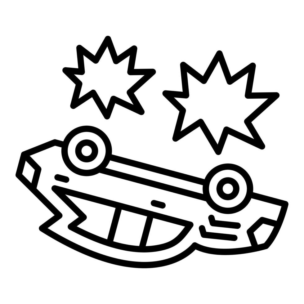 Race Accident Icon Style vector