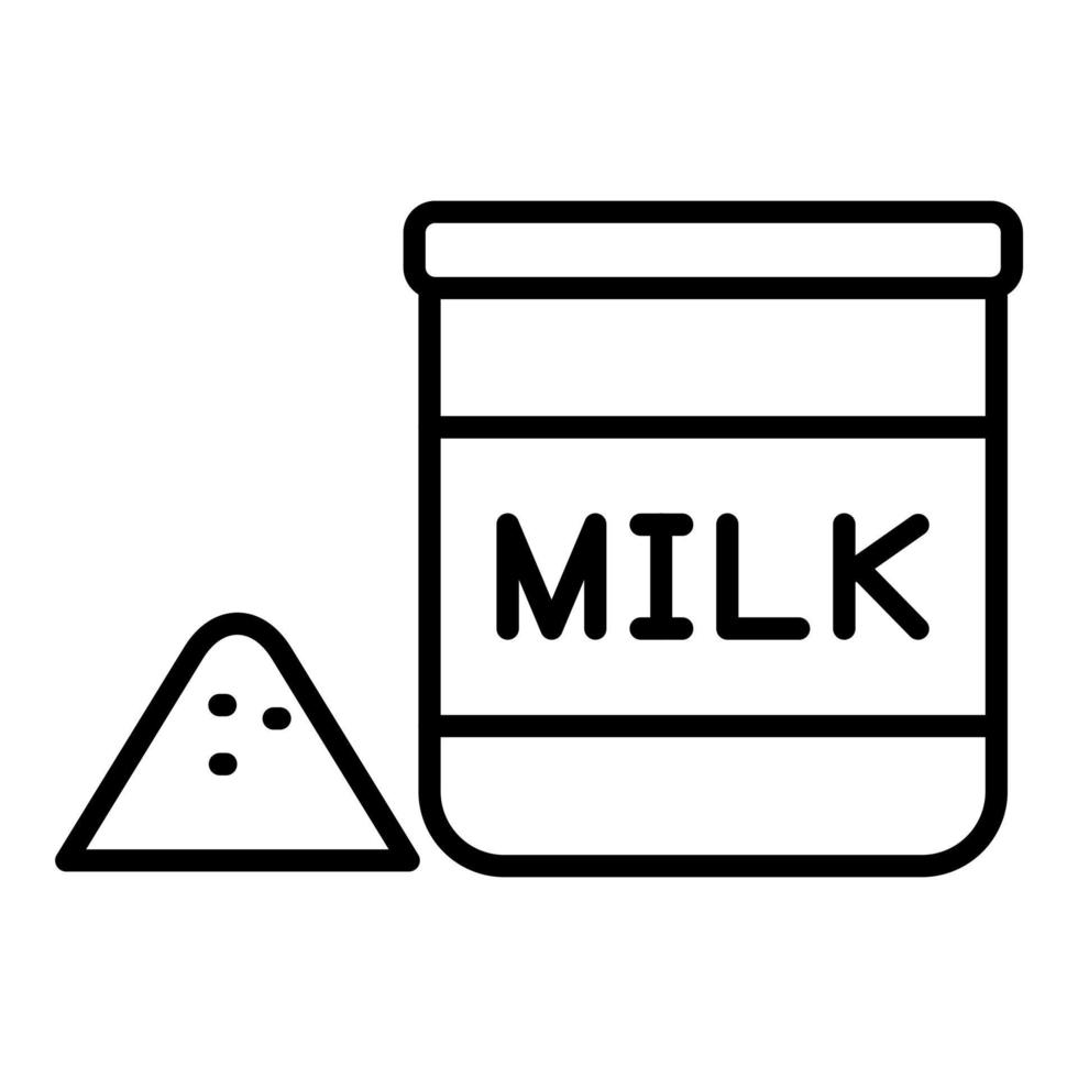 Leche polvo icono estilo vector