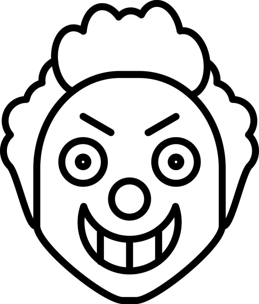 de miedo payaso icono estilo vector