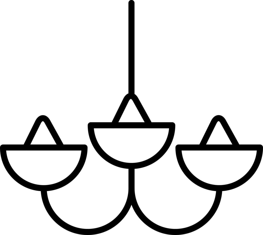Chandelier Icon Style vector