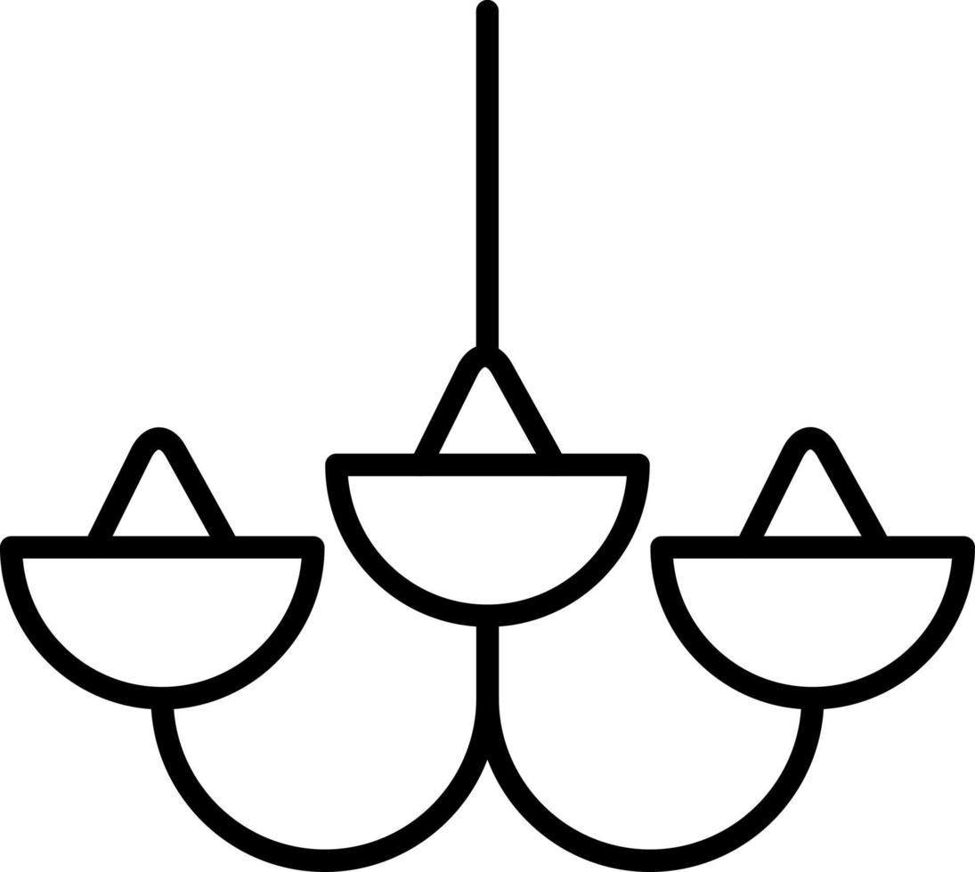 candelabro icono estilo vector