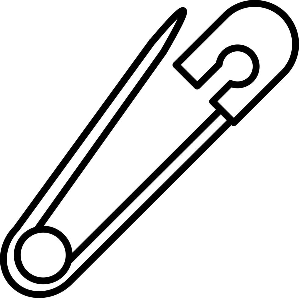 Safety Pin Icon Style vector