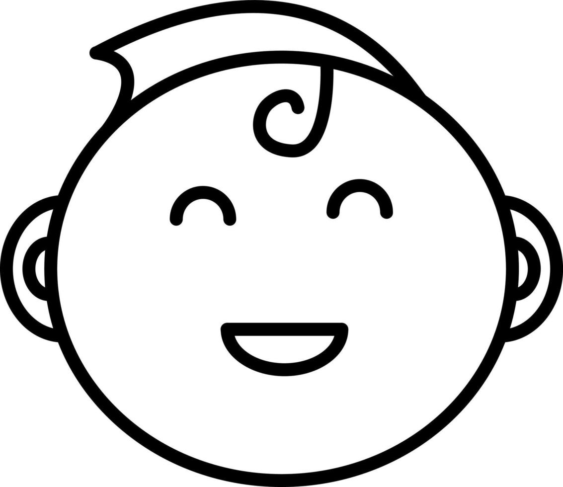 sonriente bebé icono estilo vector