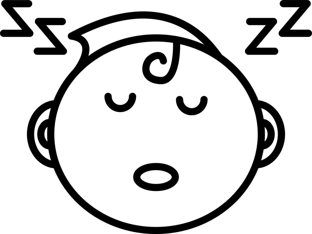 dormido bebé icono estilo vector