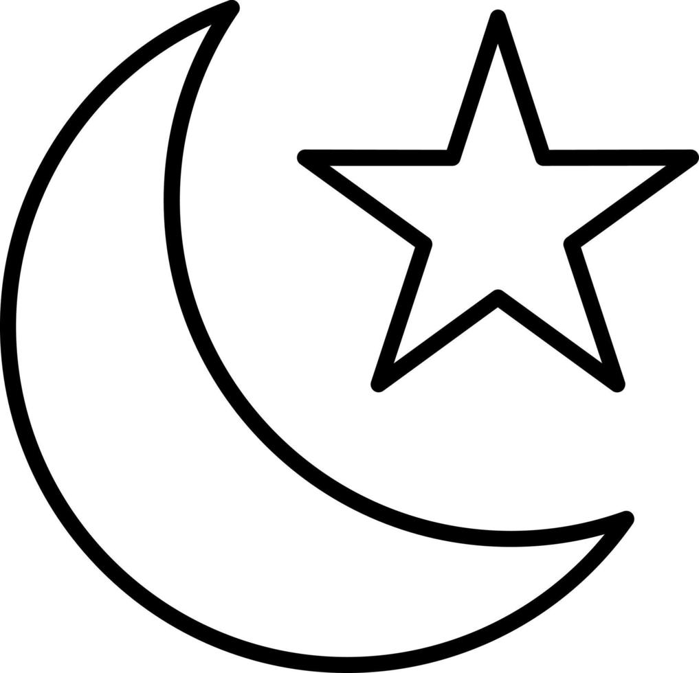 Moon and Stars Icon Style vector