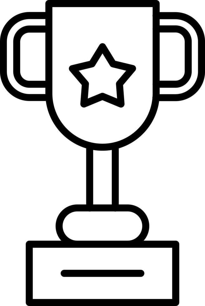 estilo de icono de trofeo vector