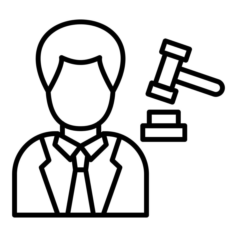 Defendant Male Icon Style vector