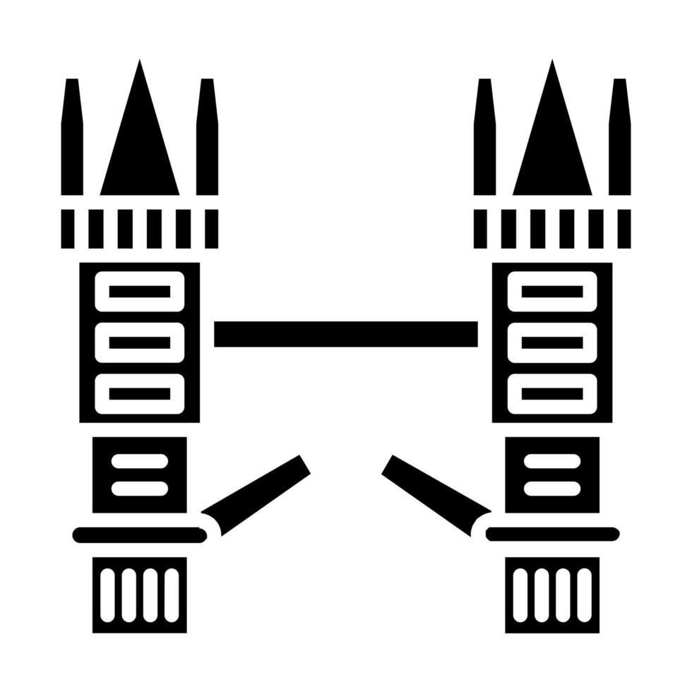 Tower Bridge Icon Style vector