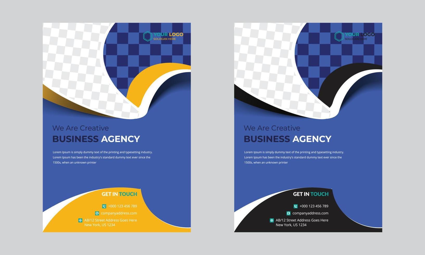 Modern digital marketing agency flyer template, Brochure template poster background for business design. vector