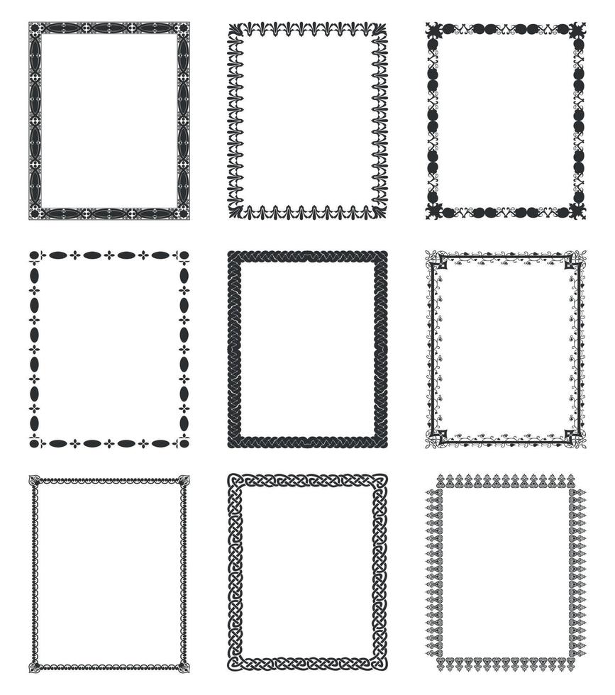 Set of frameworks for design. A vector illustration