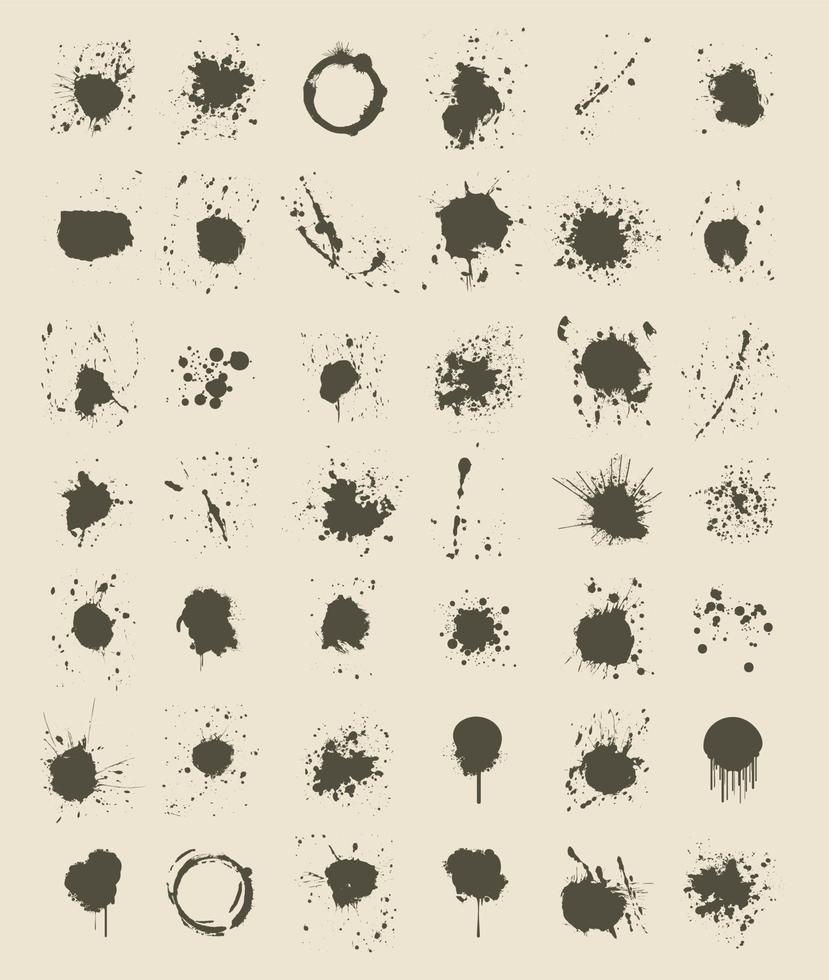 Abstract black blots. A vector illustration