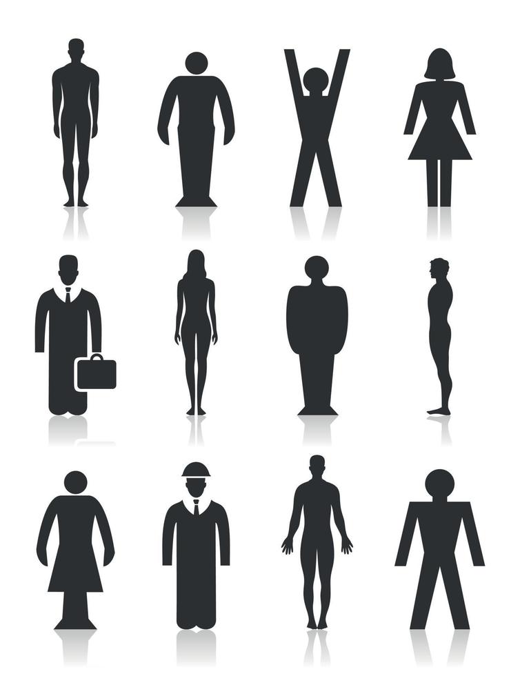 Collection of icons of a part of a body the person. A vector illustration