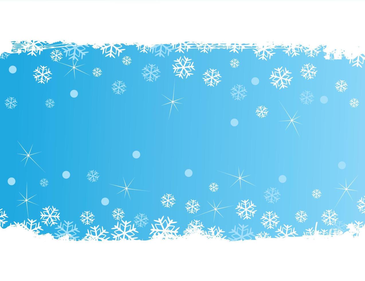 Winter background as a window by snow. vector