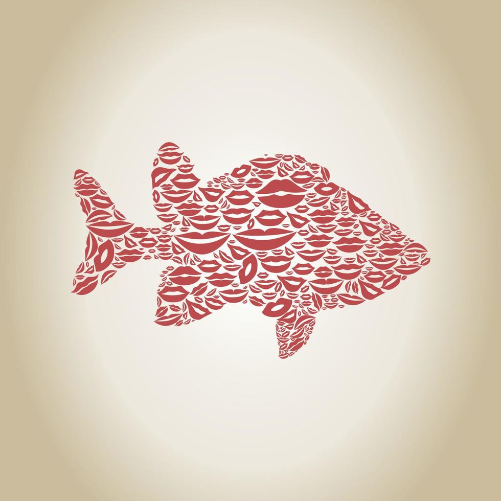 Abstraction on the topic of lips vector