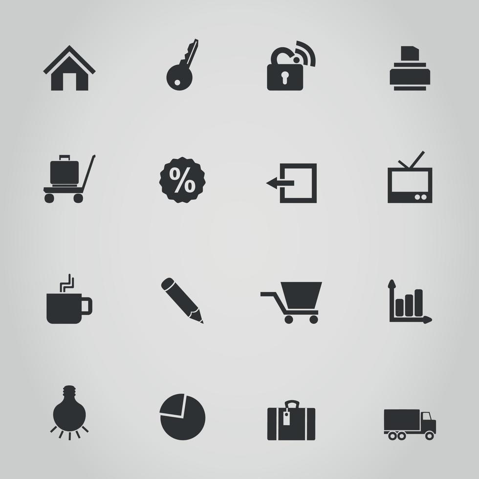 Set of icons for web design. A vector illustration