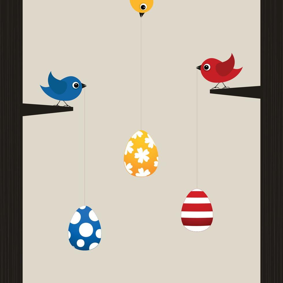 Easter holiday card vector