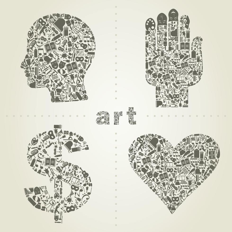 Abstraction on the theme of art vector