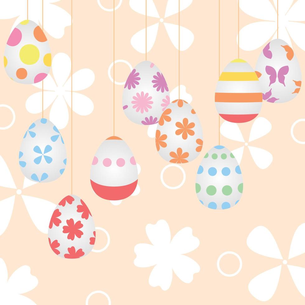 Easter holiday card vector