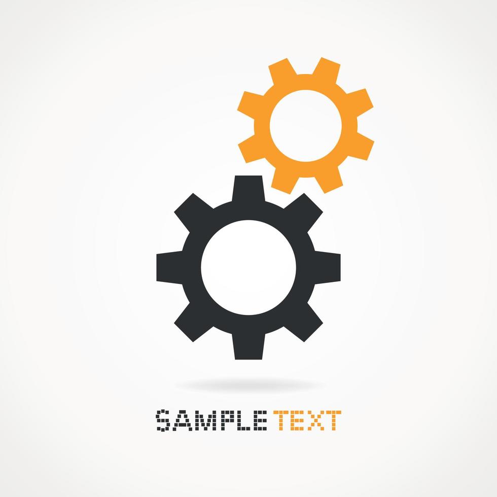 Gear wheel from tools. A vector illustration