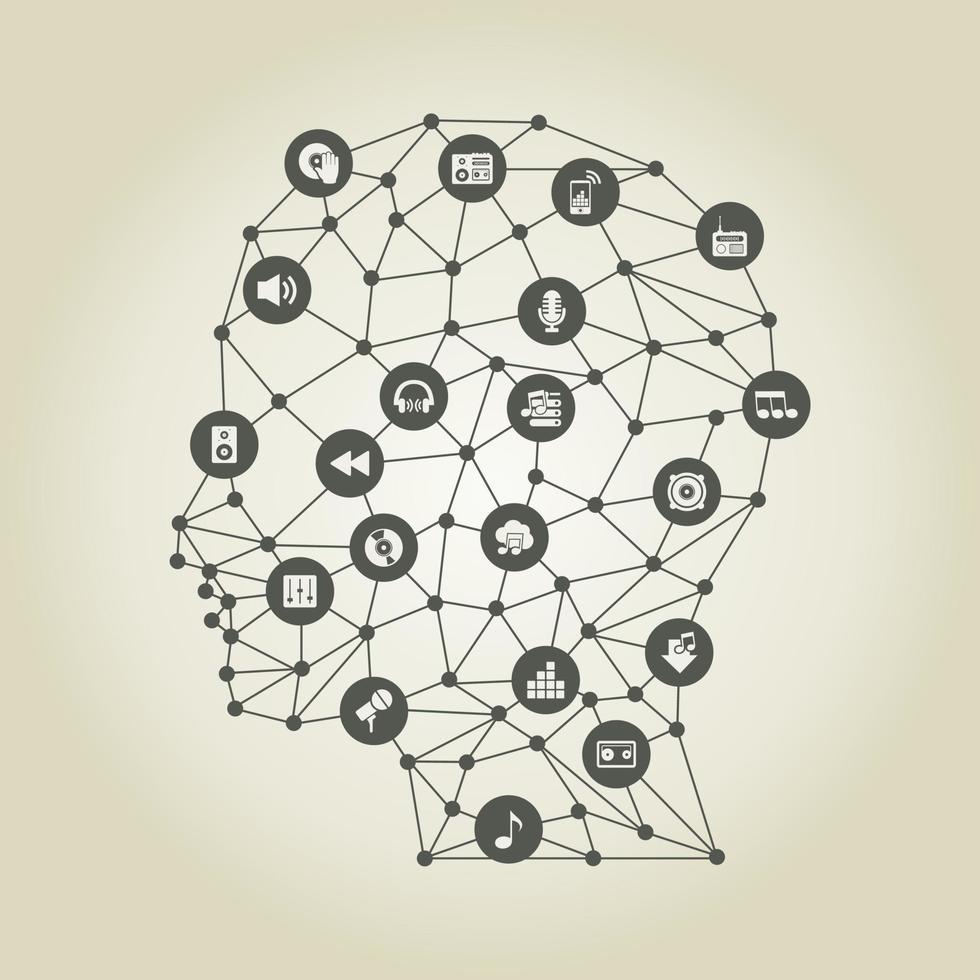 Abstraction on the theme of music vector