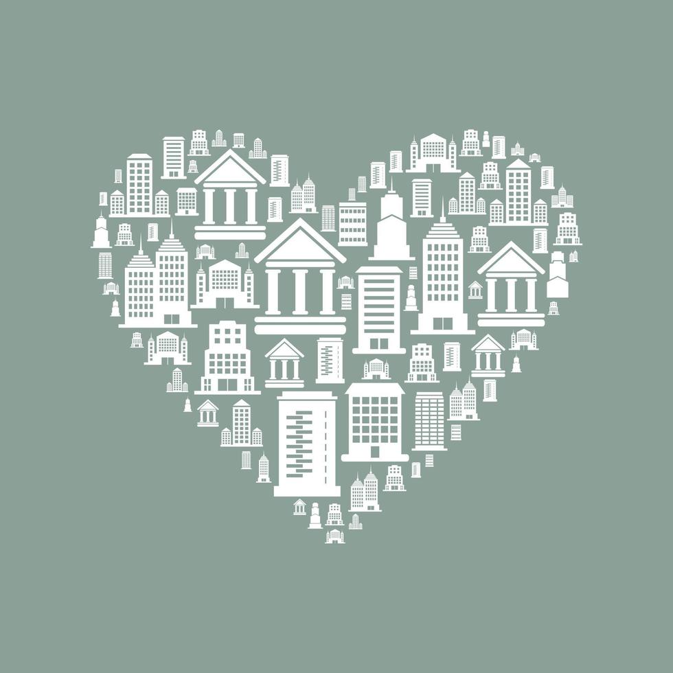 Holiday card on the theme of houses vector