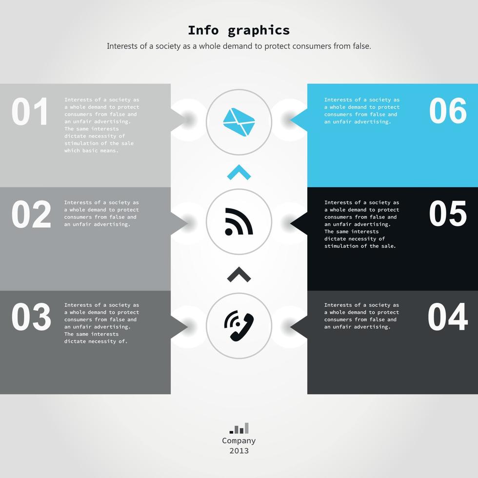 Set of an information drawing for design. A vector illustration