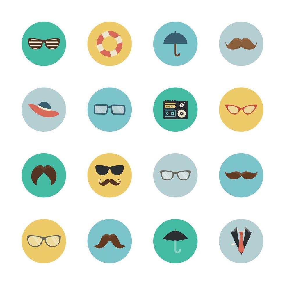 Set of icons on a theme of a part of a body. A vector illustration