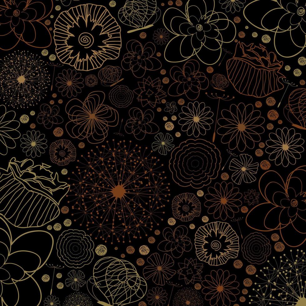 Background from plants and a flower. A vector illustration