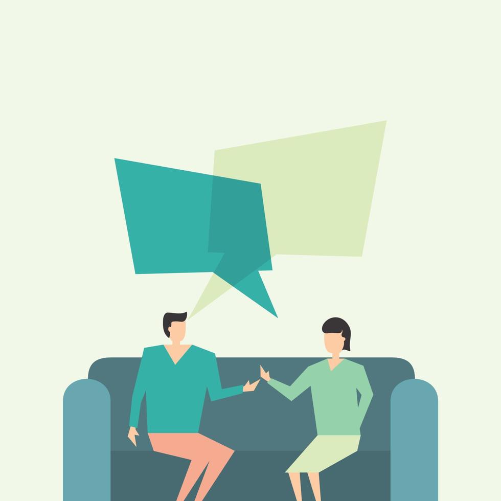 A man talking to a man. Vector illustration