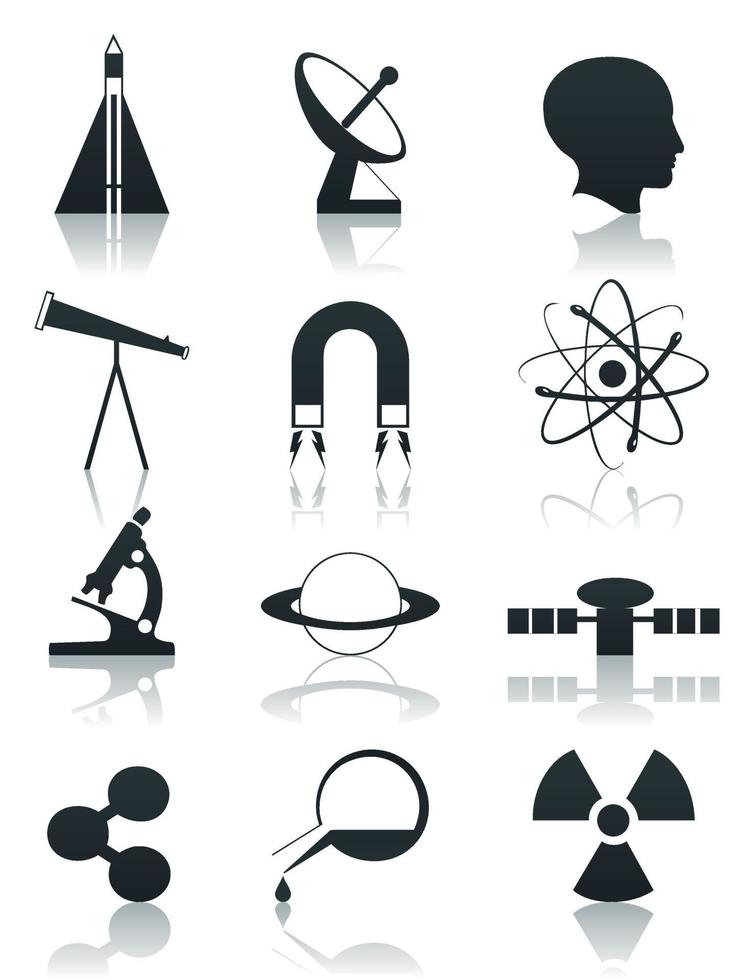 Collection of icons a science. A vector illustration