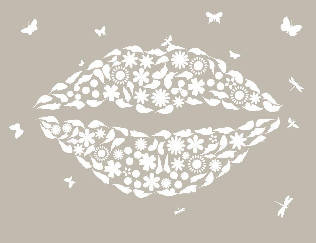 Abstraction on the topic of lips vector