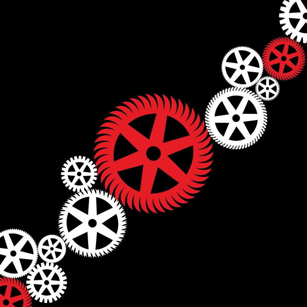 Gear wheel from tools. A vector illustration