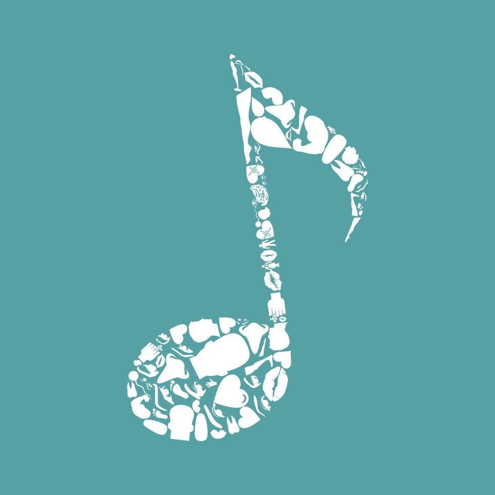 Abstraction on the topic of body parts vector
