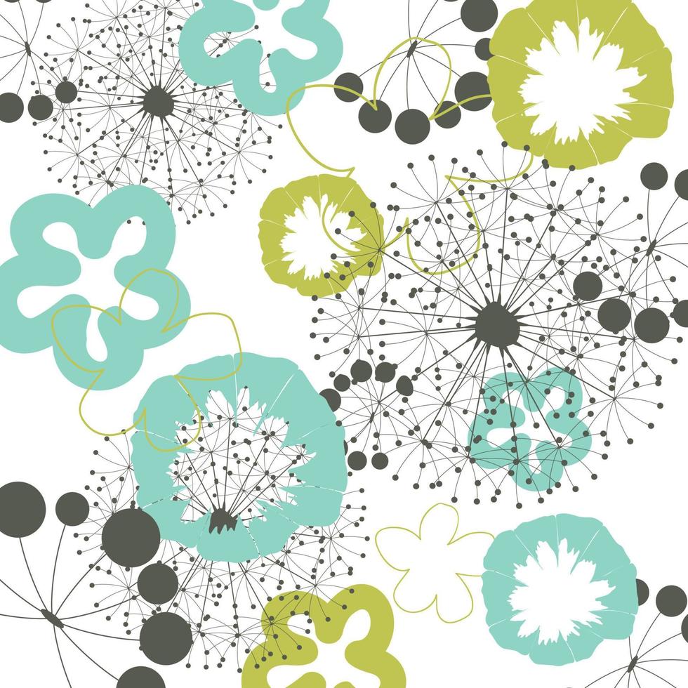 Background from plants and a flower. A vector illustration