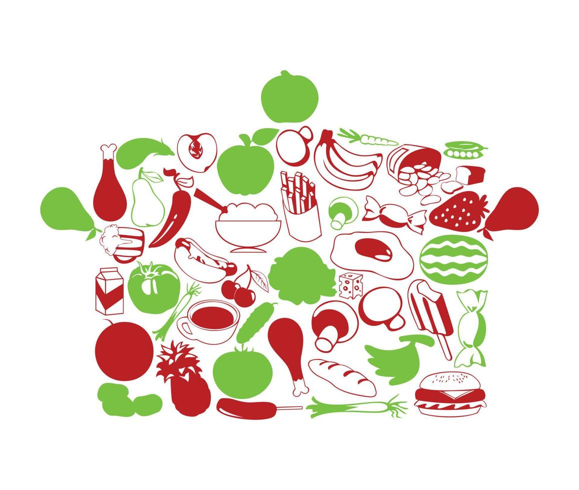Abstraction on the topic of food vector