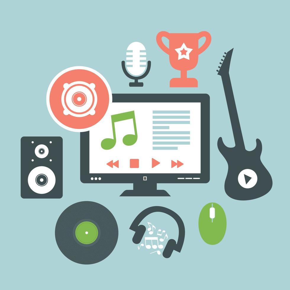 Abstraction on the theme of music vector