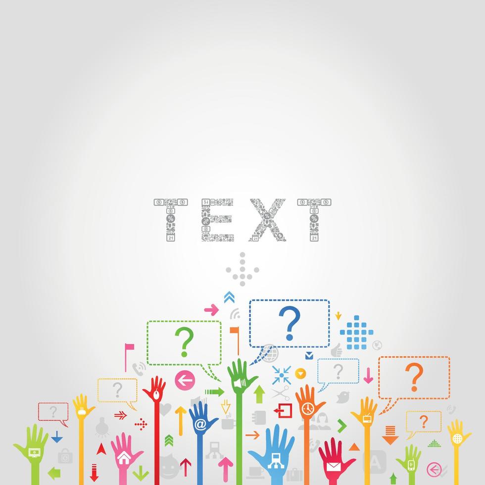 Abstraction on the topic of body parts vector
