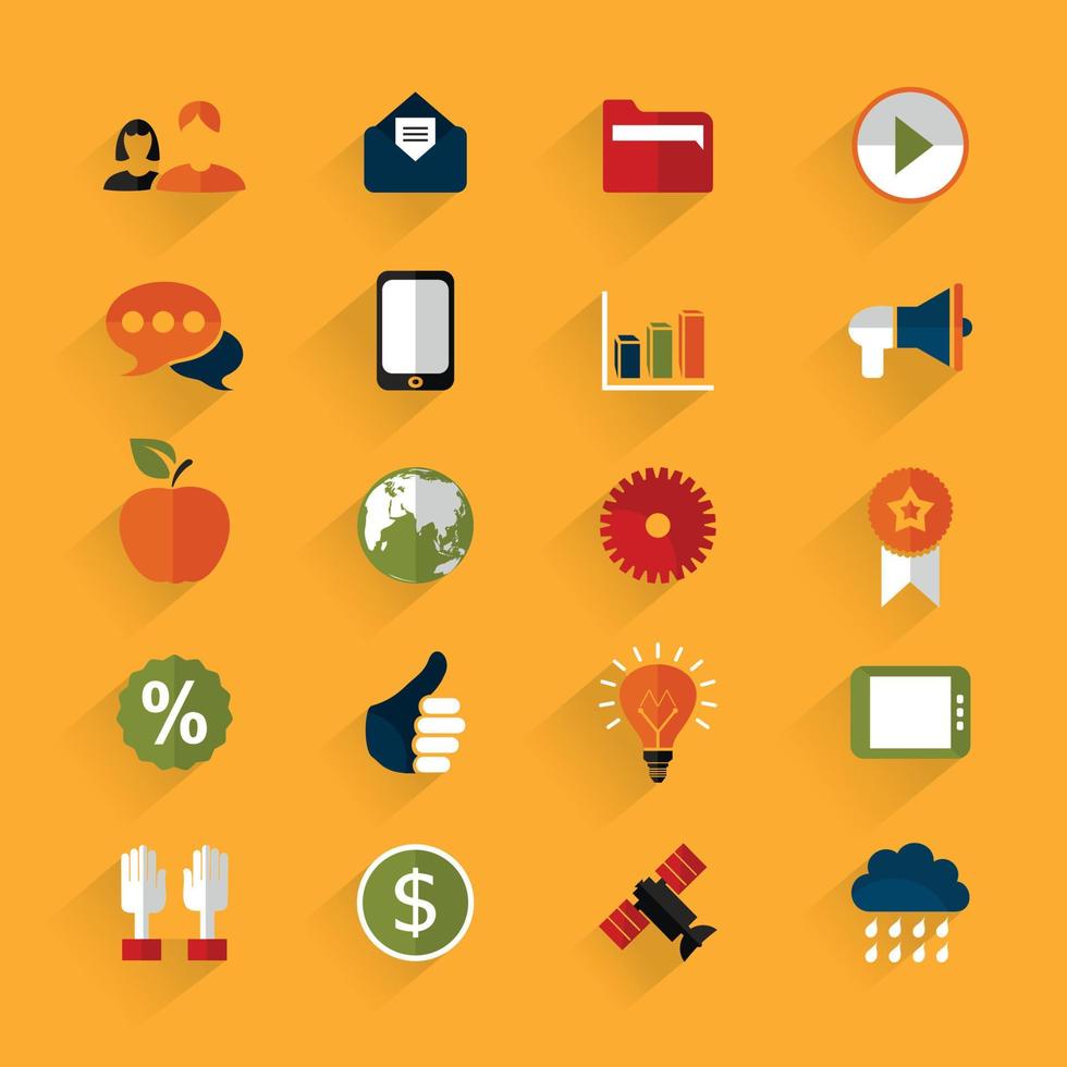 Set of icons for web design. A vector illustration