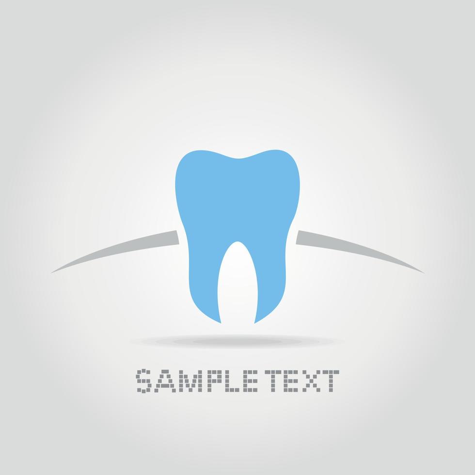 Blue tooth of the person on a grey background vector