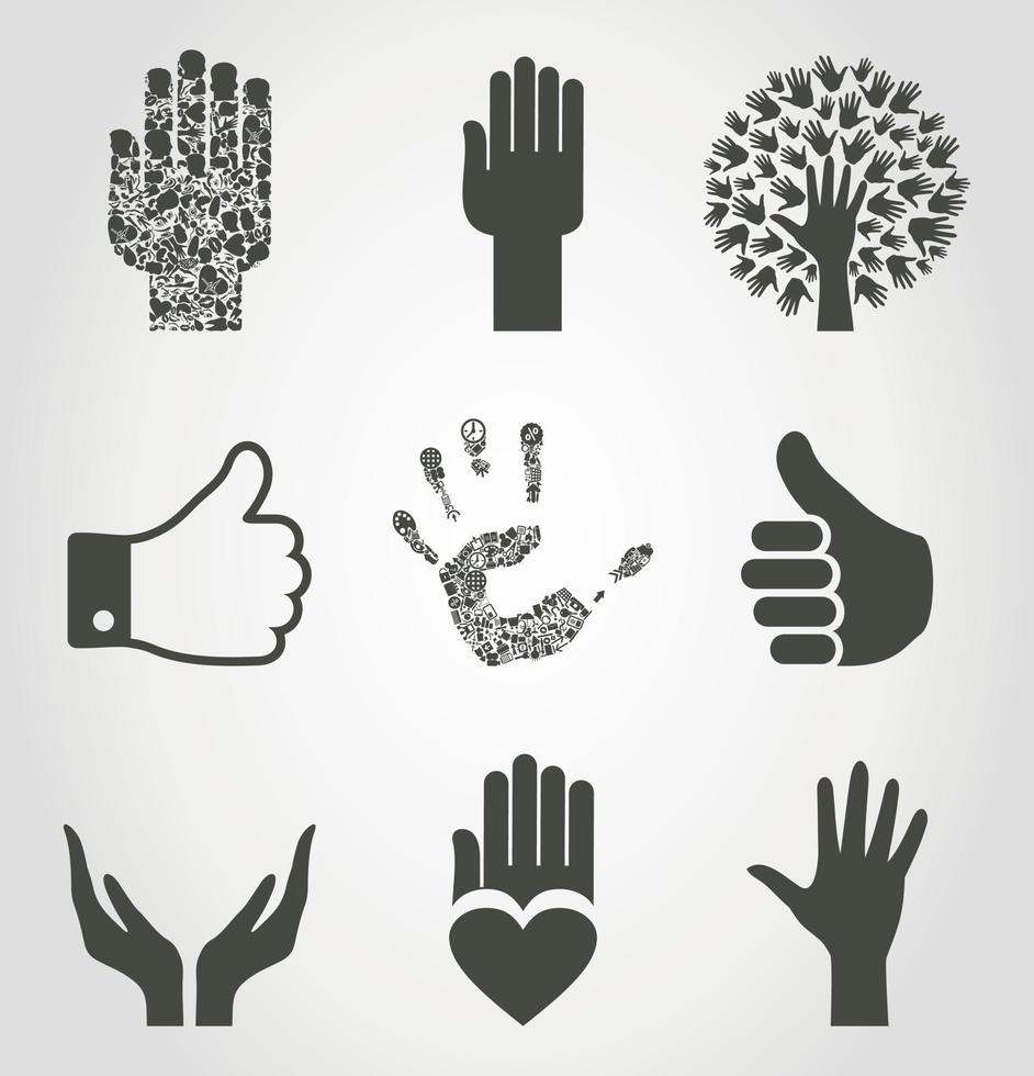 Abstraction on the topic of body parts vector