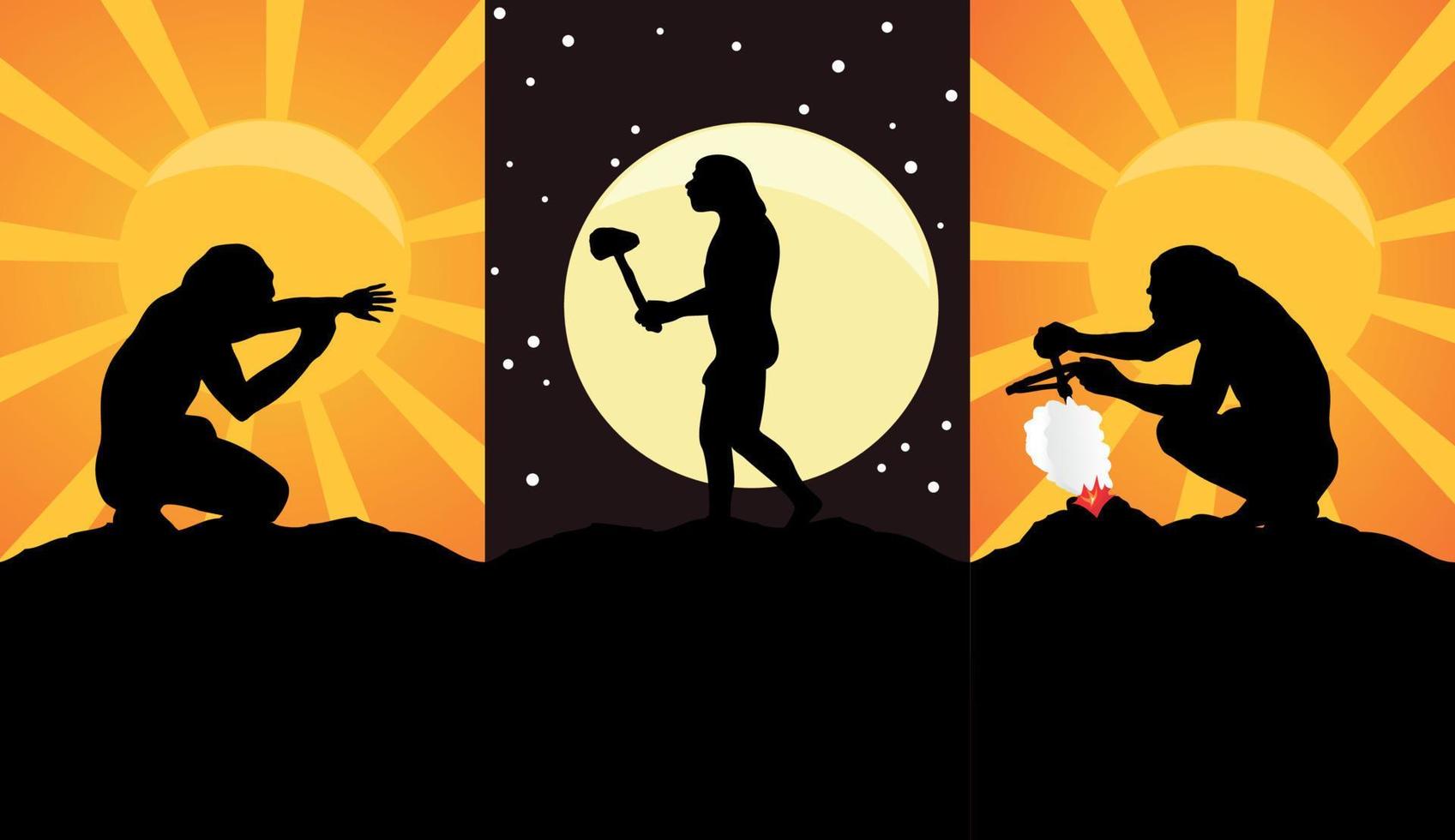 Silhouettes of men. A vector illustration