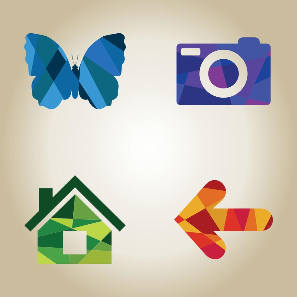 Set of icons for design. A vector illustration