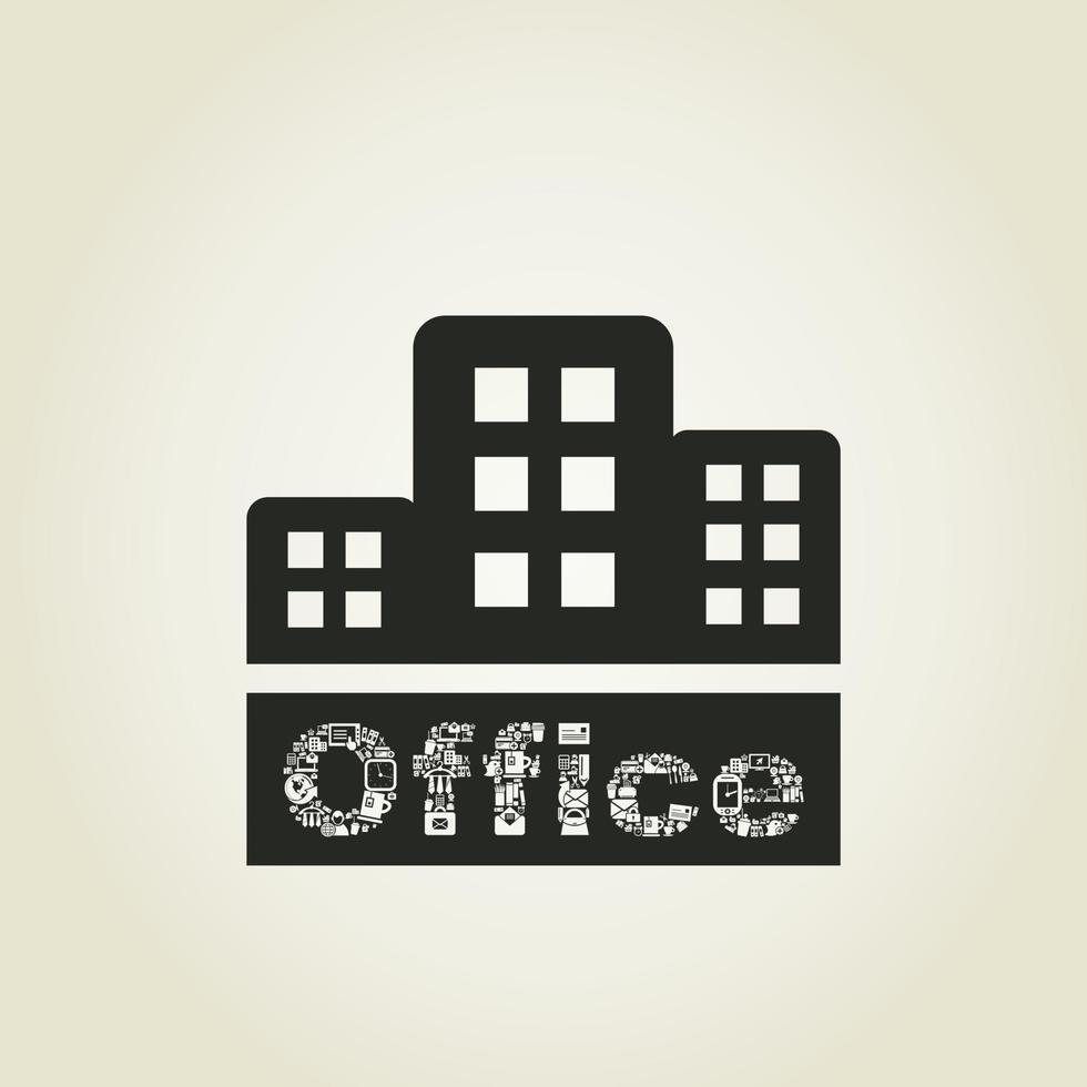 Abstraction on the office theme vector