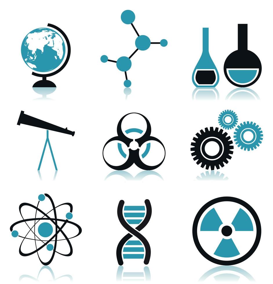 Collection of icons a science. A vector illustration