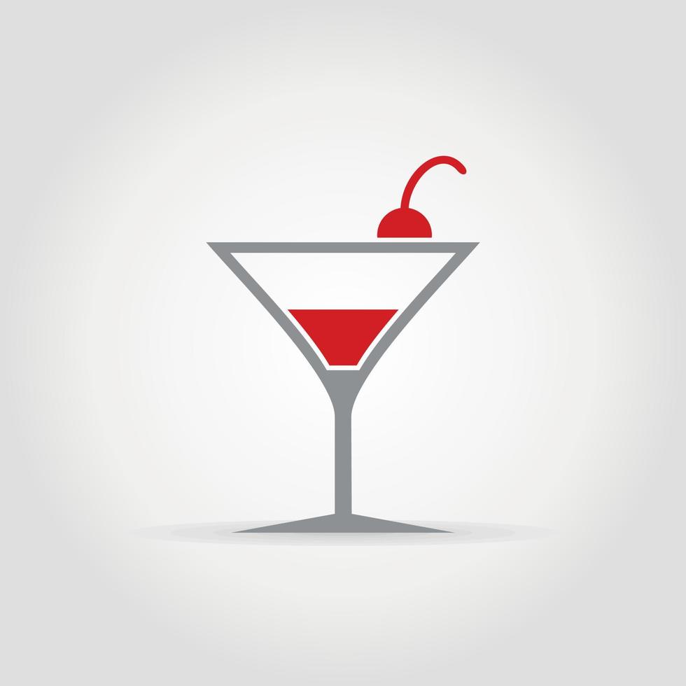 A bottle of champagne in flat style. Vector illustration
