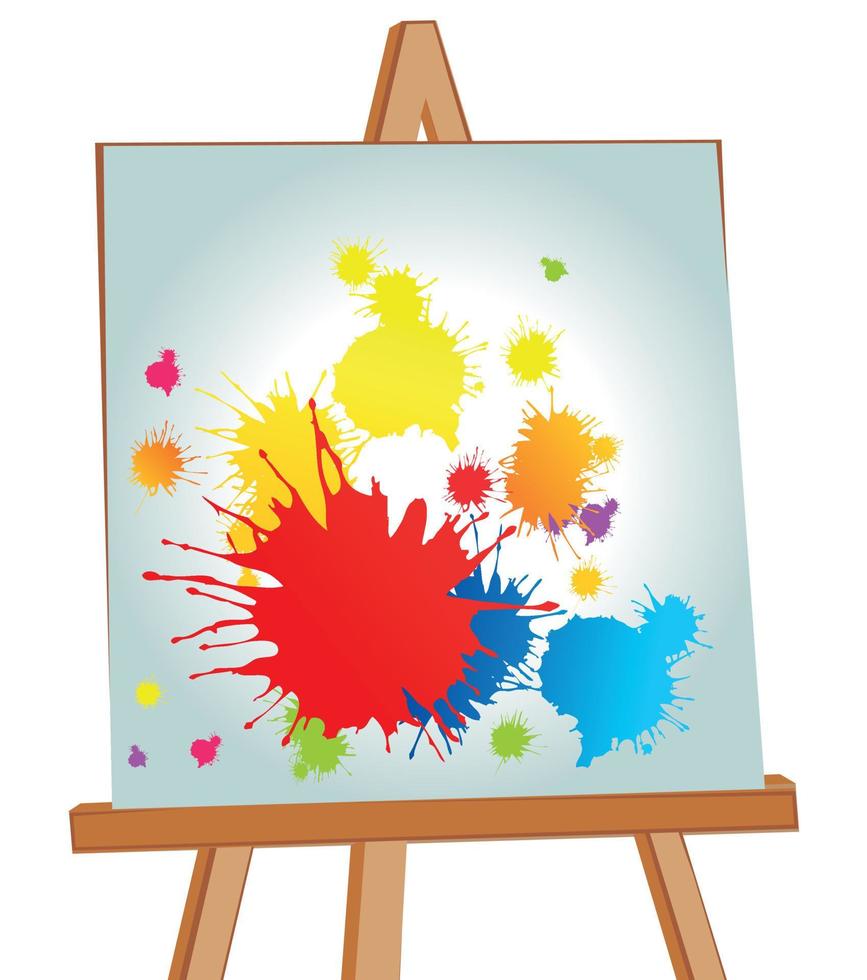 Set of icons for the artist. A vector illustration