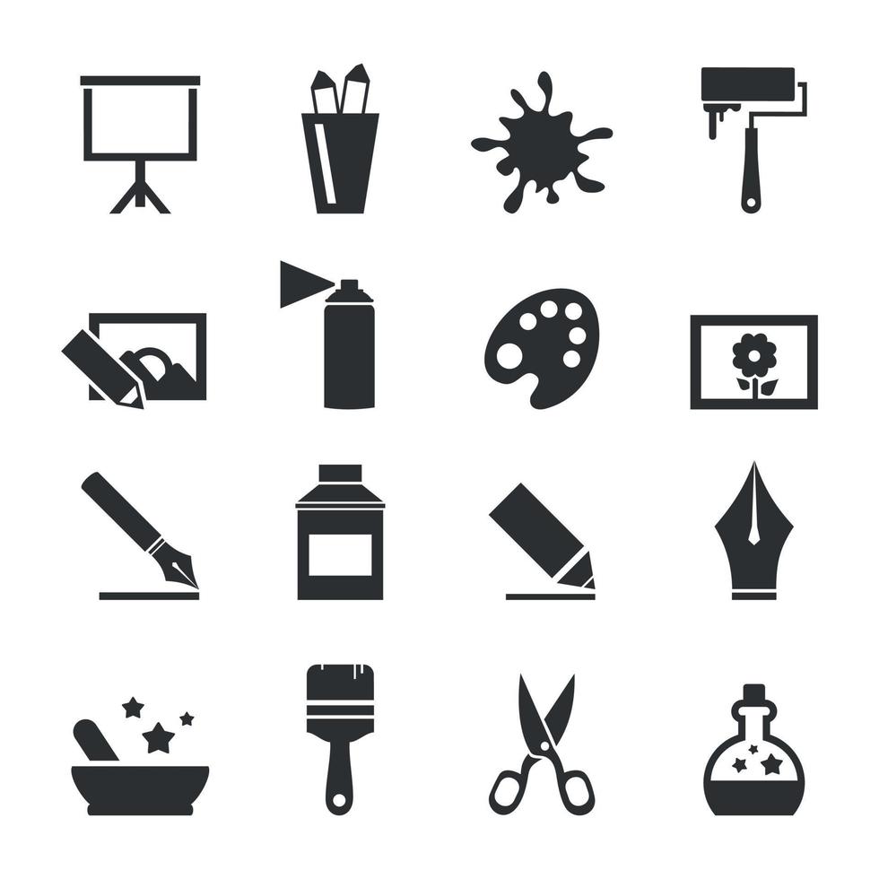 Set of icons on a theme art. A vector illustration