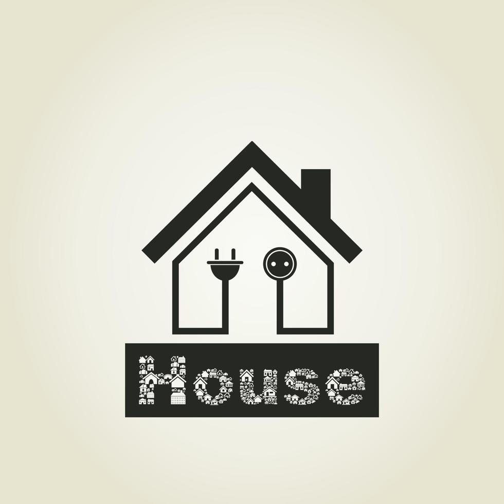 Roofs of houses on a grey background. A vector illustration