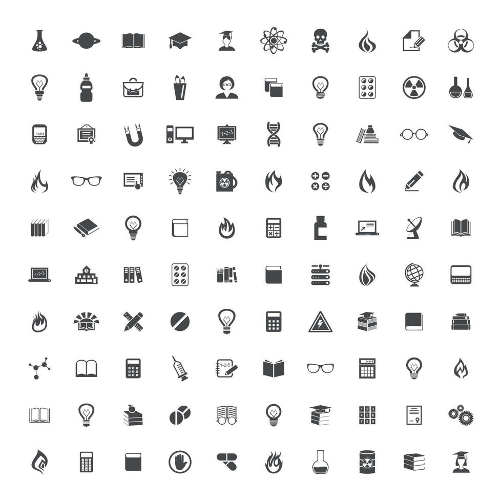 Collection of icons a science. A vector illustration